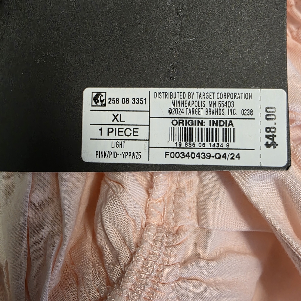 Future Collective Women's Eyelet Maxi A-Line Dress Pink Size XL‎ - Picture 4 of 6